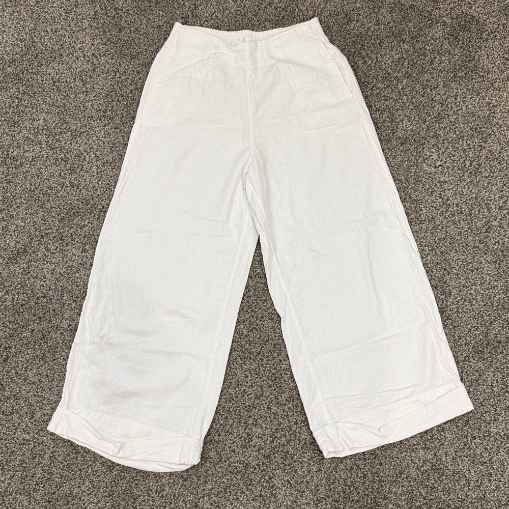 Roxy White Textured Pants